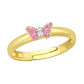 Schmetterling Kinder Ring 925 Silber - Gr��e 4