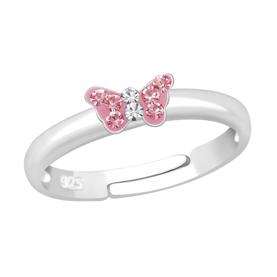 Schmetterling Kinder Ring 925 Silber - Gre 4