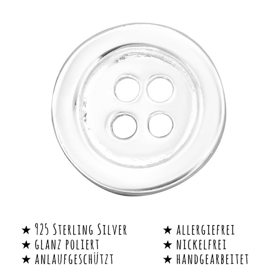 Das Bild mit Beschreibung zeigt Kinder Ohrringe Knopf Ohrstecker aus 925 Sterling Silver echt Silber