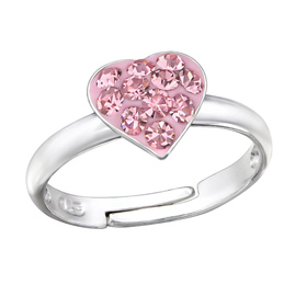 Herz Kinder Ring 925 Silber - Gr��e 2,5
