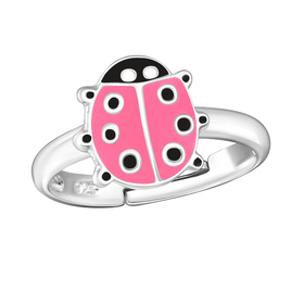 Marienk�fer Kinder Ring 925 Silber - Gr��e 2,5