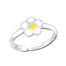 Blume Kinder Ring 925 Silber - Gre 2,5
