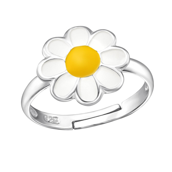 Blume Kinder Ring 925 Silber - Gre 4