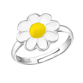 Blume Kinder Ring 925 Silber - Gre 2,5