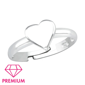 Herz Kinder Ring 925 Silber - Gre 2,5