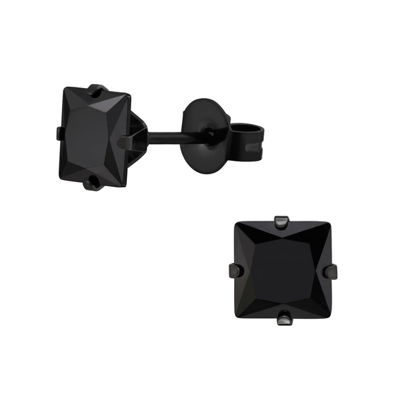 Quadrat Kinder Ohrringe Chirurgenstahl