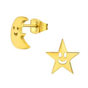 Mond & Stern Kinder Ohrringe Chirurgenstahl