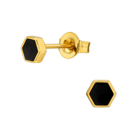 Hexagon Kinder Ohrringe Chirurgenstahl