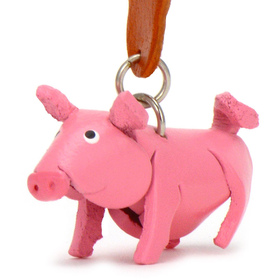 Auf dem Bild zu sehen ist ein Schwein aus Leder als...