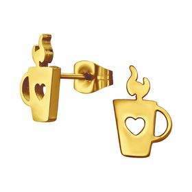 Kaffeetasse Kinder Ohrringe Chirurgenstahl