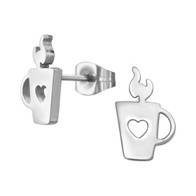 Kaffeetasse Kinder Ohrringe Chirurgenstahl