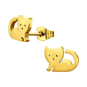 Katze Kinder Ohrringe Chirurgenstahl