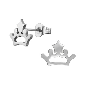 Krone Kinder Ohrringe Chirurgenstahl