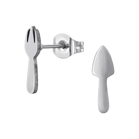 Gabel und Messer Kinder Ohrringe Chirurgenstahl