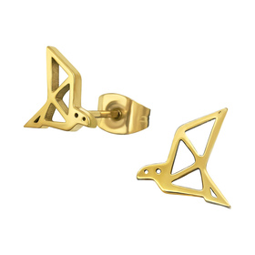 Origami Vogel Kinder Ohrringe Chirurgenstahl