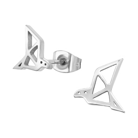Origami Vogel Kinder Ohrringe Chirurgenstahl