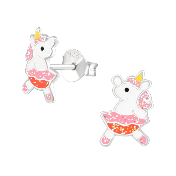 Auf dem Bild zu sehen sind S��e Kinder Ohrringe Einhorn Ohrstecker aus 925 Sterling Silver echt Silber