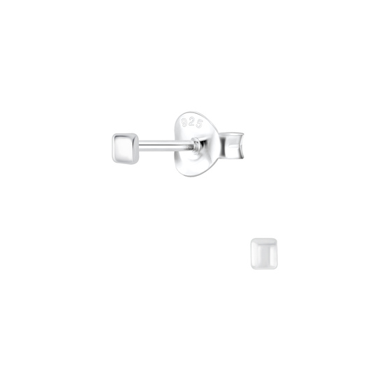 Quadratische Ohrringe 925 Silber