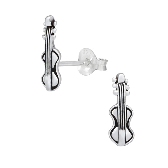 Gitarren Ohrringe 925 Silber