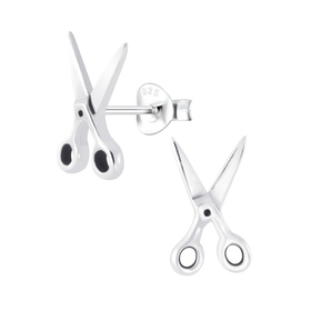 Scheren Ohrringe 925 Silber