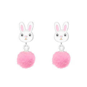Auf dem Bild zu sehen sind Kinder Ohrringe Hase Kaninchen...