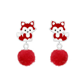 Auf dem Bild zu sehen sind Kinder Ohrringe Fuchs...