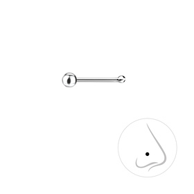 2mm Kugel Nasenstecker 925 Silber