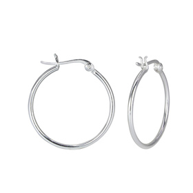 25mm French Lock Creolen 925 Silber