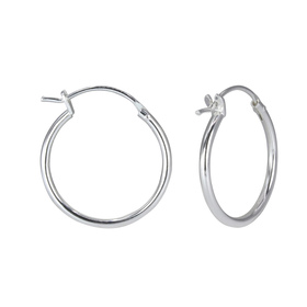 20mm French Lock Creolen 925 Silber