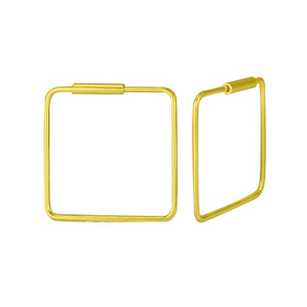 16mm Quadratische Creolen 925 Silber