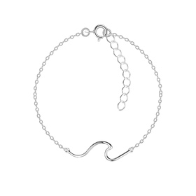 Wellen Armband 925 Silber