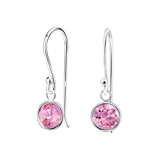 6mm Runde Zirconia Ohrringe 925 Silber