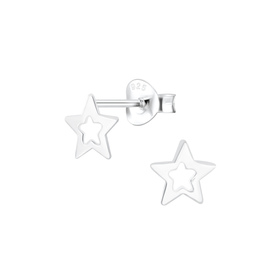 Stern Ohrringe 925 Silber