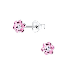 Blumen Ohrringe 925 Silber