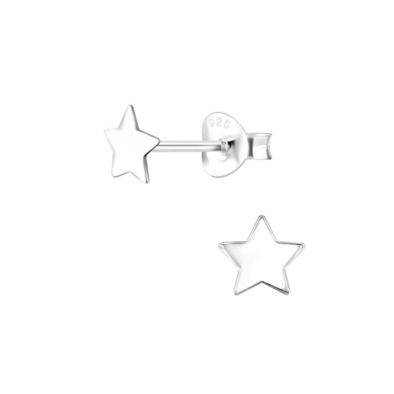 Stern Ohrringe 925 Silber