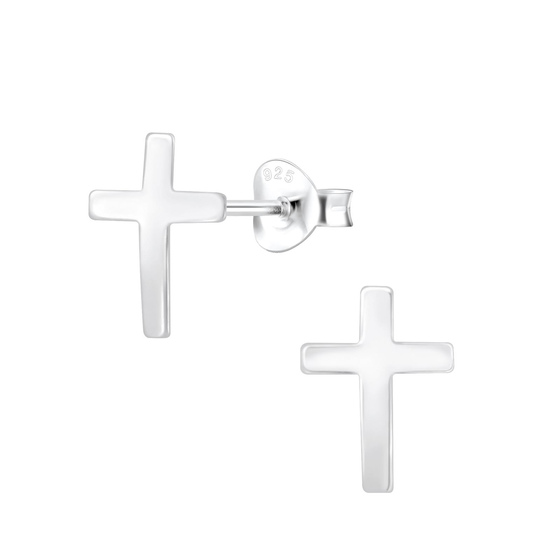 Kreuz Ohrringe 925 Silber
