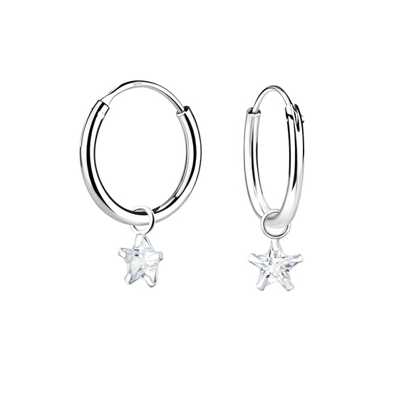 4mm Zirkonia Creolen 925 Silber