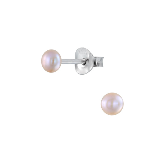 3mm Perlen Ohrringe 925 Silber