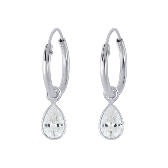 4x6mm Zirkonia Creolen 925 Silber