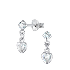 Herz Ohrringe 925 Silber