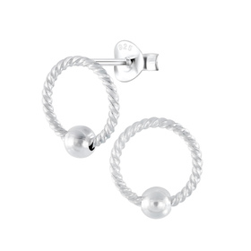 Runde Ohrringe 925 Silber