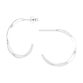 Halbcreolen Ohrringe 925 Silber