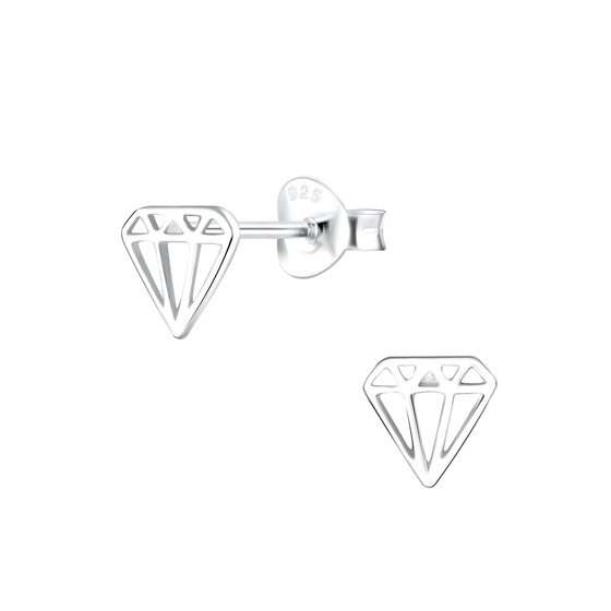 Diamant Ohrringe 925 Silber