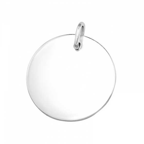 Runder gravierbarer Anhnger aus 925 Silber