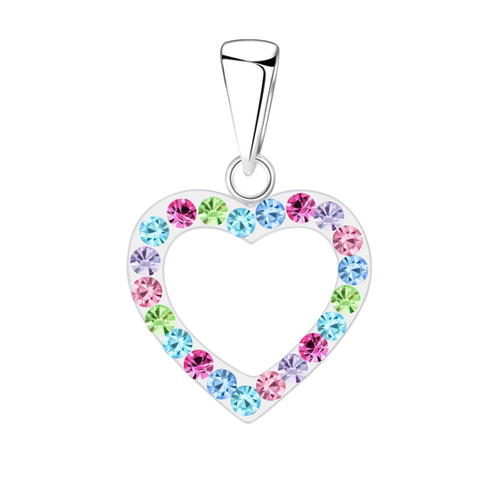 Herz Kristall Kettenanhnger 925 Silber