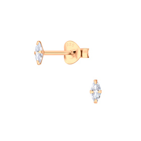2x4mm Zirkonia Ohrringe 925 Silber