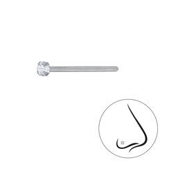 2mm Zirkonia Nasenstecker 925 Silber
