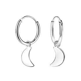 Mond Creolen 925 Silber