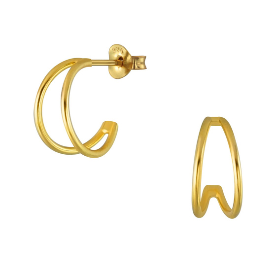 Halbcreolen Ohrringe 925 Silber