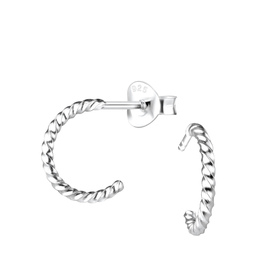 Halbcreolen Ohrringe 925 Silber